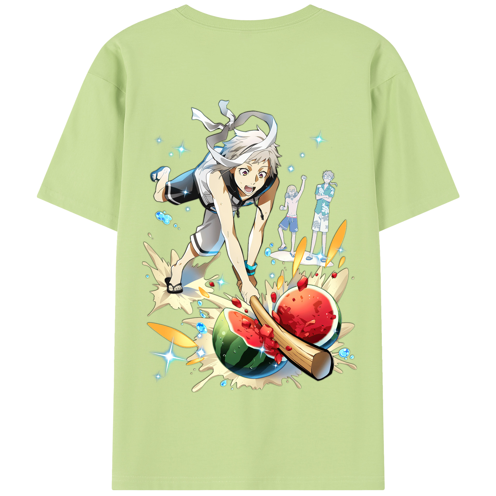 （画像用） 文豪ストレイドッグス Bungo Stray Dogs 綿100％半袖Tシャツ（背面プリント）